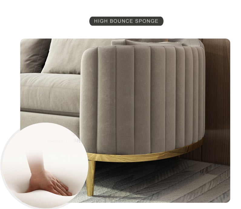 The Brooklyn Sofa Set in Luxury Cream Velvet