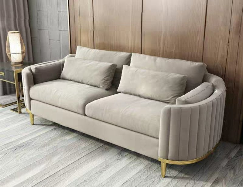 The Brooklyn Sofa Set in Luxury Cream Velvet