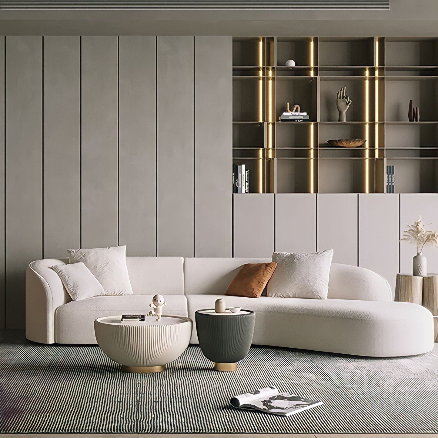 The Richmond Cream Modern Sofa