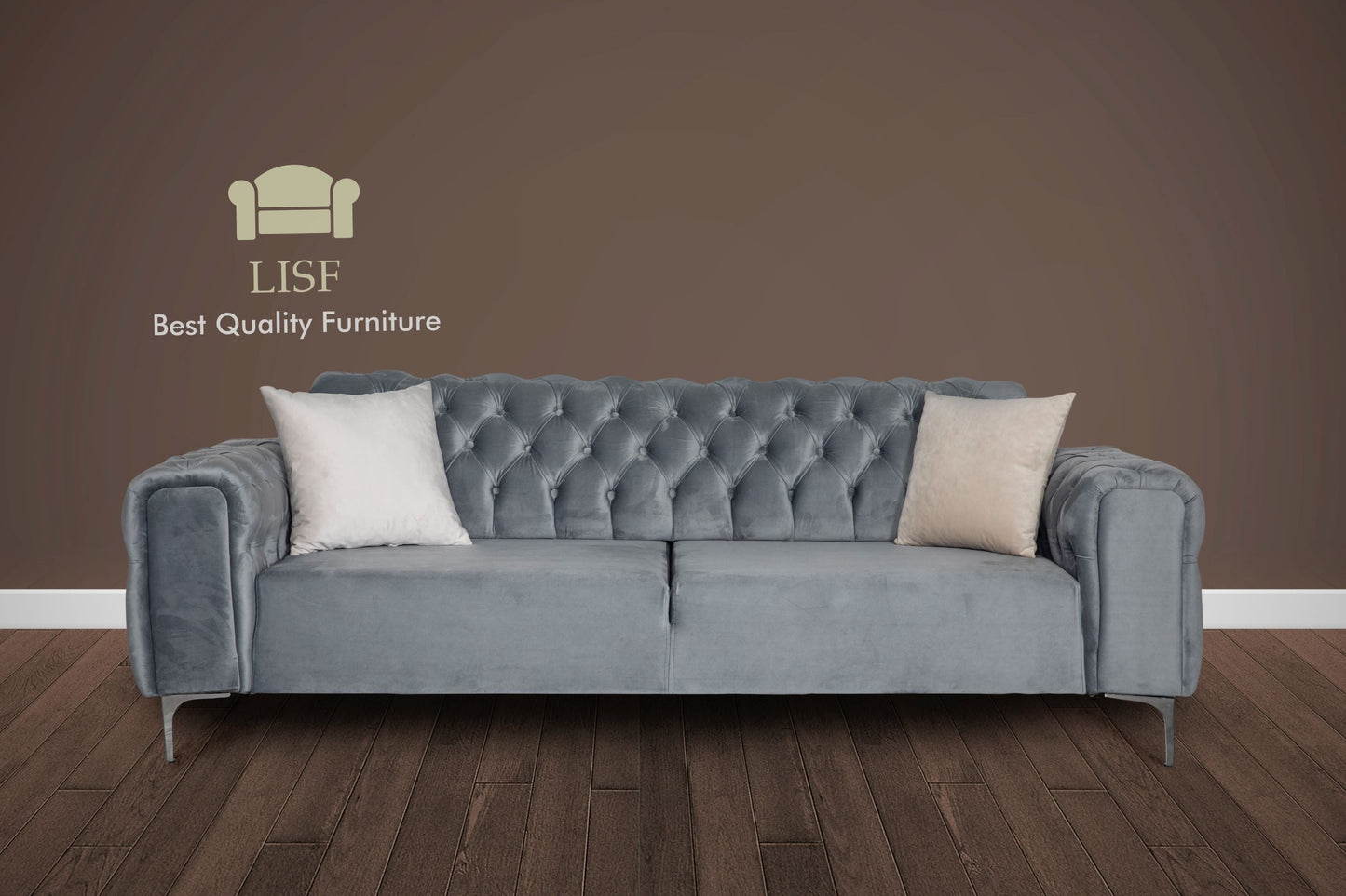 VERONA Sofa sets in Light Grey Velvet