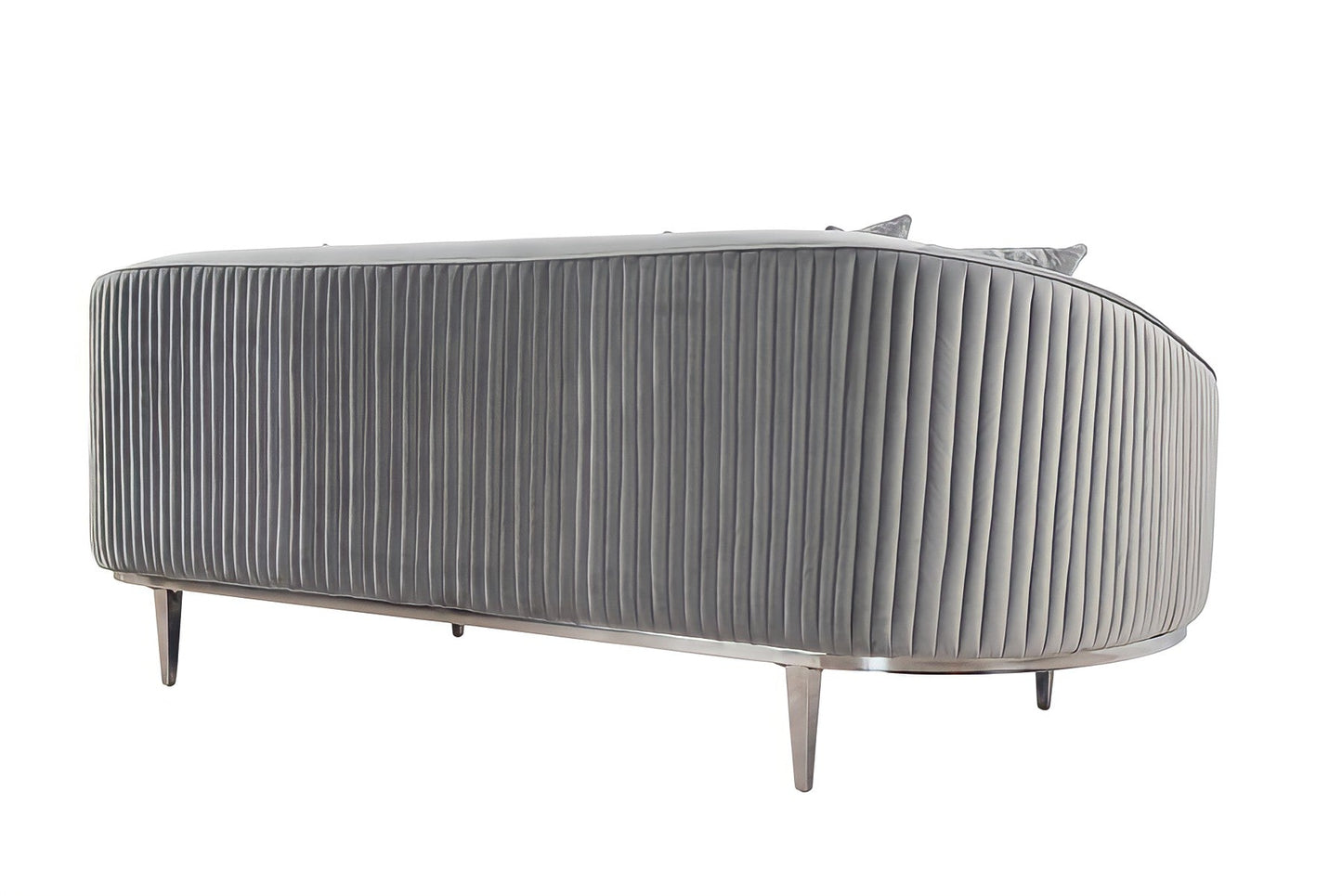 Lisbon Grey Velvet Luxury Modern Sofa [ 3 Seater ]